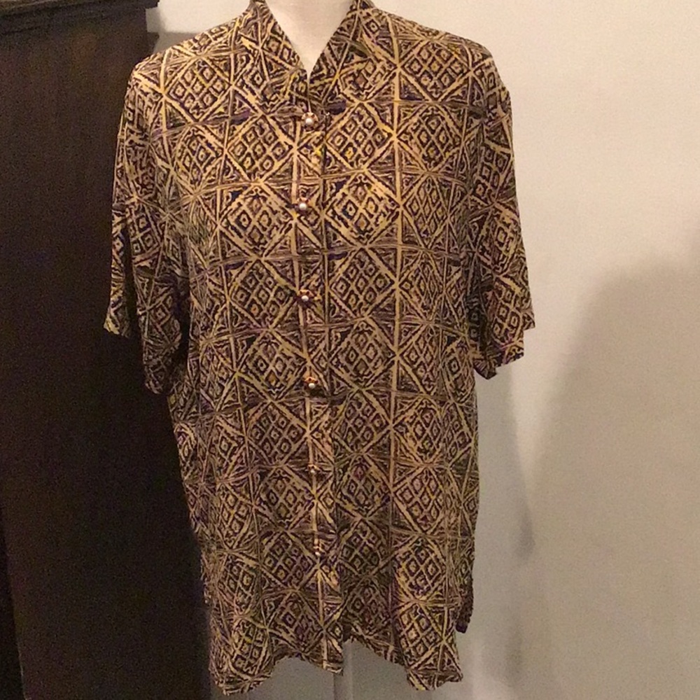 Tess 100% silk shirt size 12
